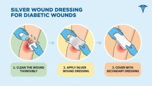 مراحل استفاده از پانسمان نقره