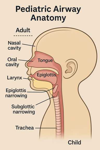 علت استفاده لوله تراشه بدون کاف برای کودکان