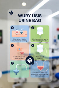 مراحل استفاده از کیسه ادرار