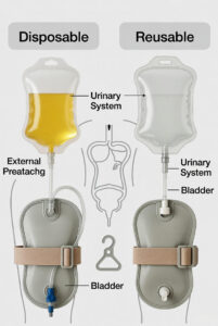 مقایسه کیسه ادرار خارجی و معمولی 