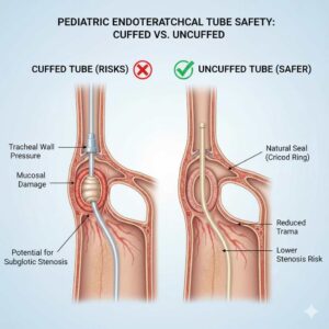 مقایسه لوله تراشه کافدار و بدون کاف