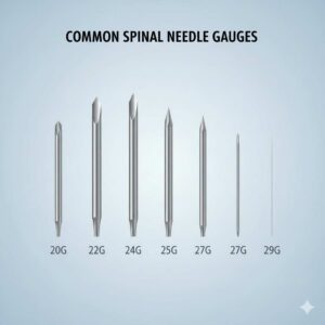 انواع سایز سوزن اسپاینال 