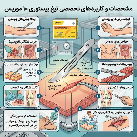 مشخصات فنی تیغ موریس 10