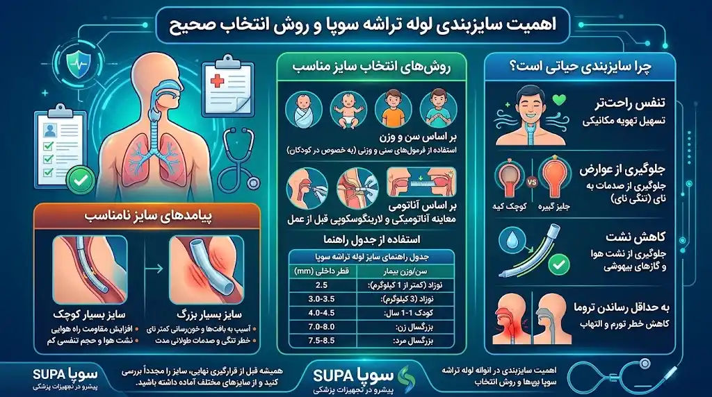 اهمیت سایزبندی در انتخاب لوله تراشه سوپا و روش