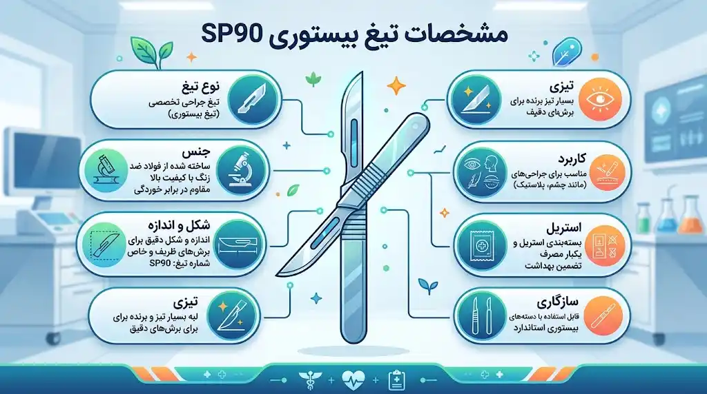 تیغ بیستوری SP90 چه مشخصاتی دارد؟