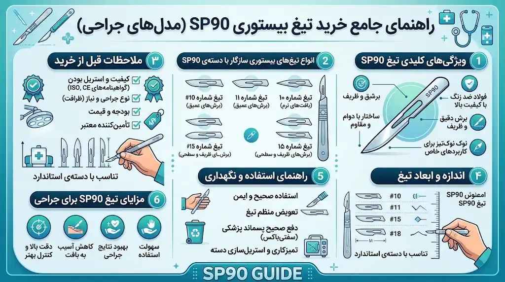 راهنمای خرید تیغ بیستوری SP90