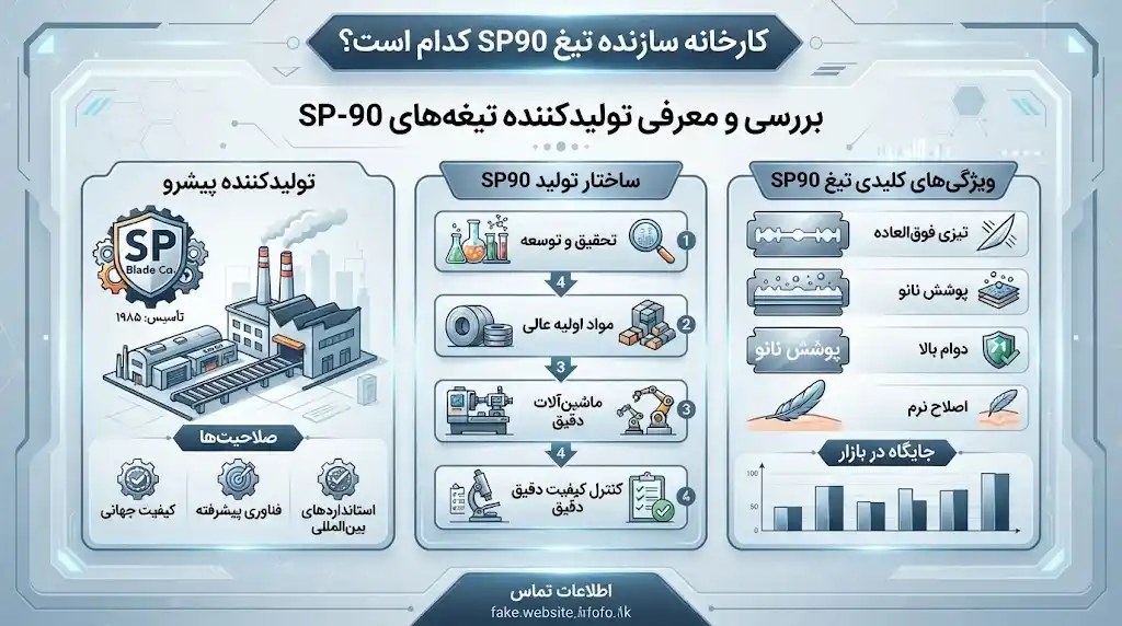 کارخانه سازنده تیغ SP90 کدام است؟